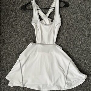 White Cross-Back Women's Athletic Dress